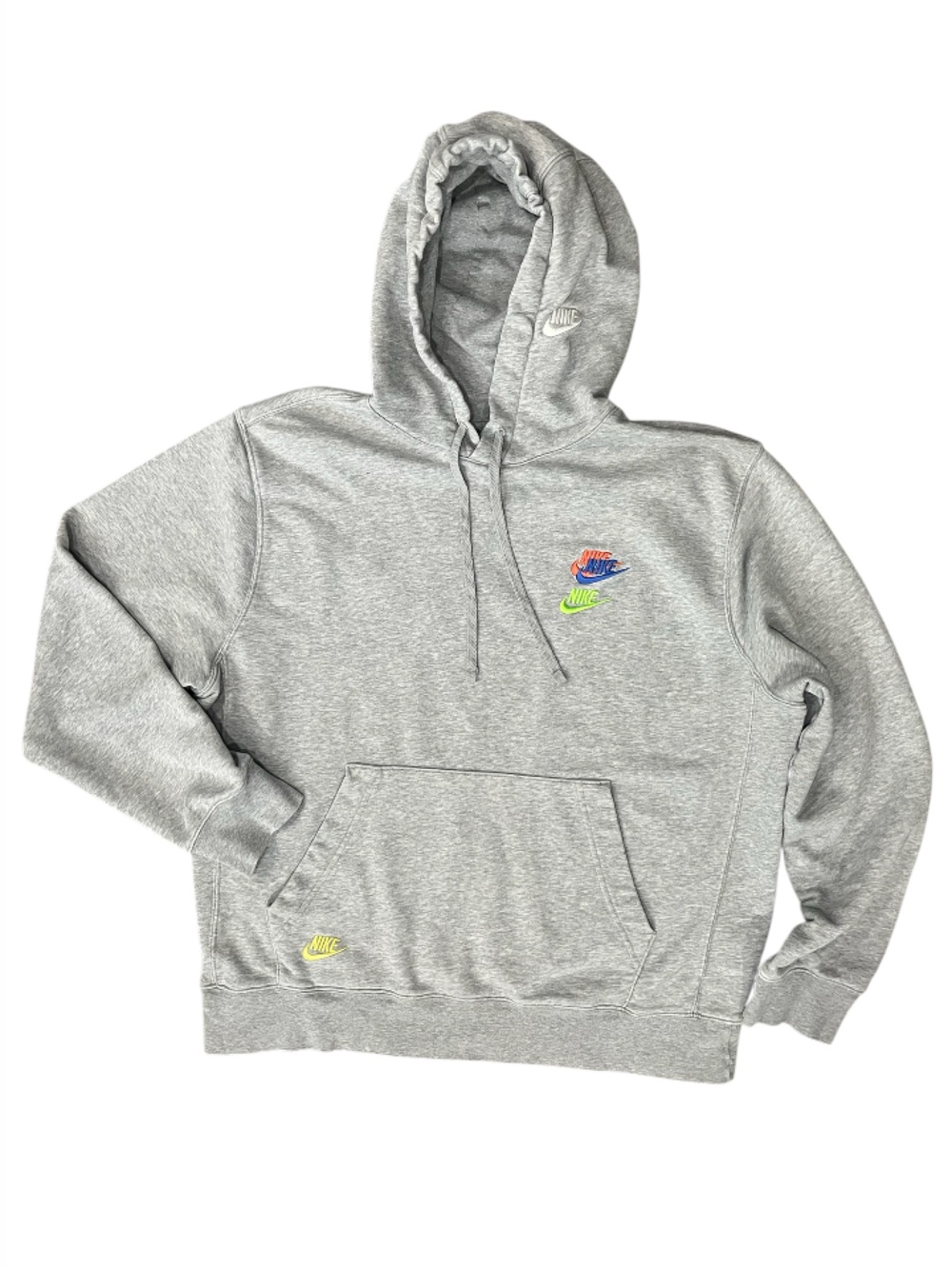 Nike Men’s Hooded Sweatshirt Cotton Blend Grey Large